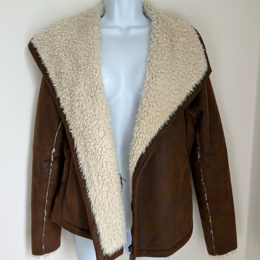 Velvet By Graham & Spencer Faux Suede Jacket with Sherpa Lining